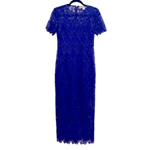 Royal Blue Diane von Furstenberg lace Party Dress. Sz 2